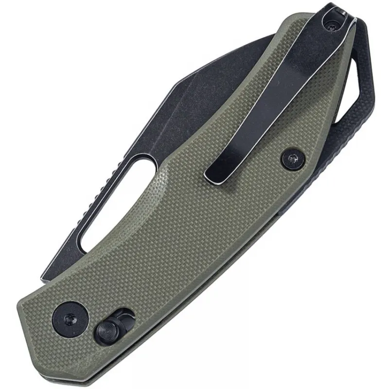 SRM Knives 261MGP Cub Folding Knife - 2.83" Black PVD Coated 154CM Stainless Steel Blade OD Green G10 Handle Cyclaire Knives and Tools