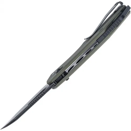 SRM Knives 261MGP Cub Folding Knife - 2.83" Black PVD Coated 154CM Stainless Steel Blade OD Green G10 Handle