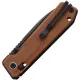 SRM Knives 7228BMN2 Rubik Ambi-Lock Folding Knife - 3.5" Laminated 140Cr Steel Blade Brown Canvas Micarta Handle  Cyclaire Knives and Tools