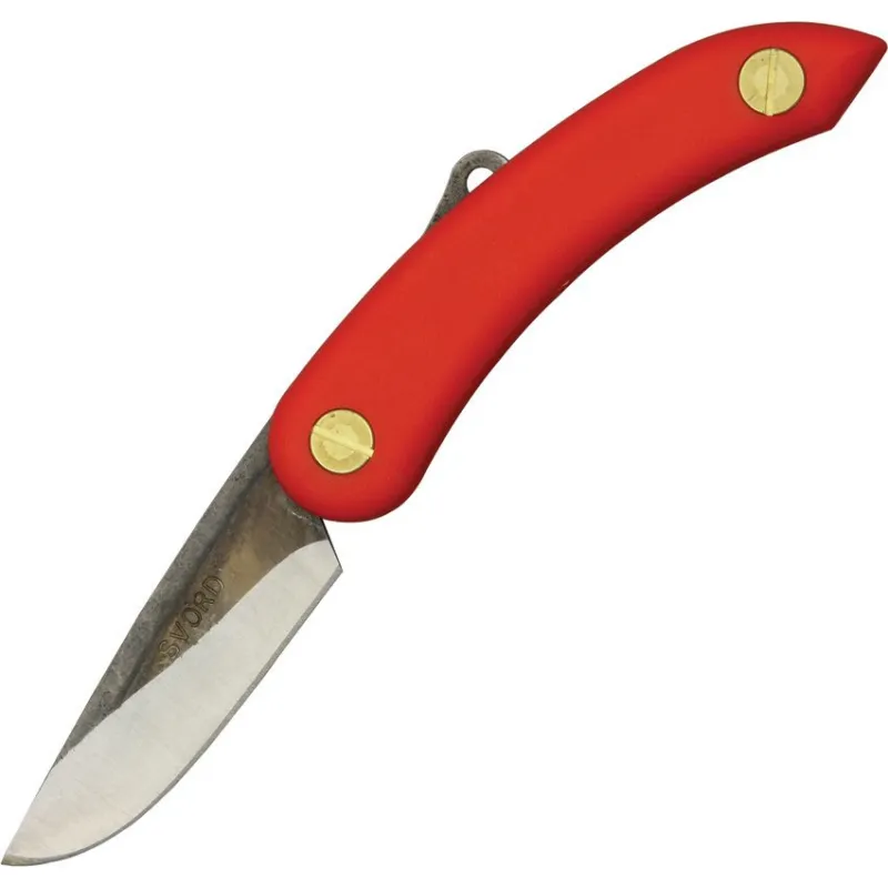 Svord Mini Peasant UK EDC Knife - 2.5" Carbon Steel Blade Red Handle Cyclaire Knives and Tools