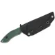 Tenable Knives Luccio Fixed Blade Knife - 3.81" 14C28N Black Stonewashed Harpoon Blade Green G10 Handle Cyclaire Knives and Tools