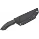 Tenable Knives Luccio Fixed Blade Knife - 3.81" 14C28N Black Stonewashed Harpoon Blade Black G10 Handle CF Inlayes Cyclaire Knives and Tools