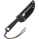 TOPS Knives Lite Trekker Fixed Blade Knife - 4.25" Black Finish 1095HC Carbon Steel Blade Black Linen Micarta Handle Cyclaire Knives and Tools