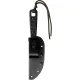 TOPS Knives Lite Trekker Fixed Blade Knife - 4.25" Black Finish 1095HC Carbon Steel Blade Black Linen Micarta Handle Cyclaire Knives and Tools