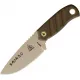 TOPS Knives Baja 3.0 Fixed Blade Knife - 3.25" Coyote Tan Finish 1095HC Carbon Steel Blade Canvas Micarta Handle Cyclaire Knives and Tools