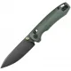 Trivisa Dragonfly CB Lock Folding Knife - 3" Black 14C28N Stainless Steel Blade Green Canvas Micarta Handle Cyclaire Knives and Tools