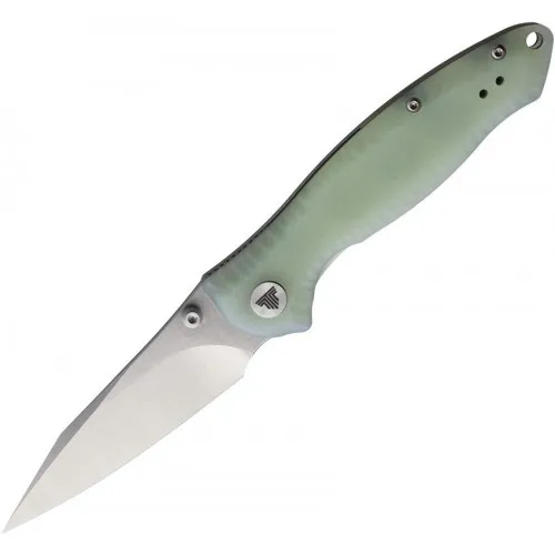 Trivisa Delphinus Folding Knfe - 3.03" Stonewashed 14C28N Steel blade Jade G10 Handle