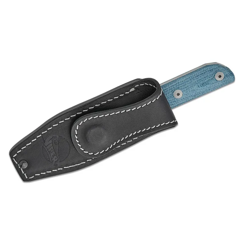 Viper Mirror2 Fixed Blade Knife - 3.25" M390 Blade 3D Machined Denim Canvas Micarta Handle Cyclaire Knives and Tools