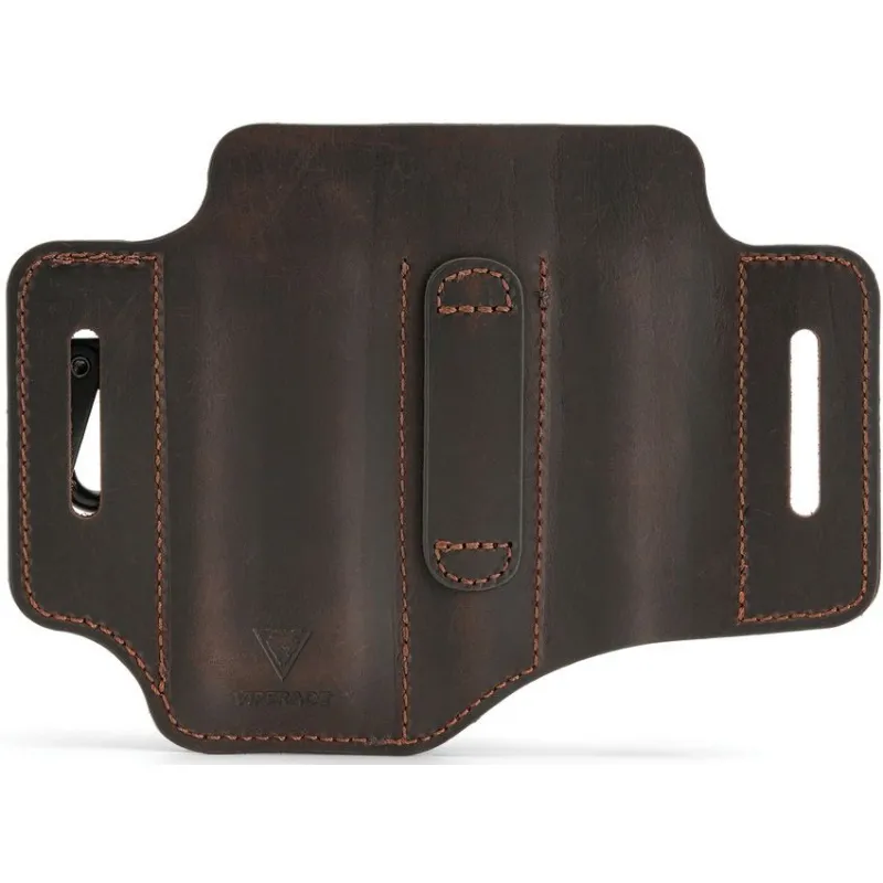 Viperade PJ29 Multi-Tool Belt Sheath for Belts Upto 1.3" Wide – Leather EDC Organiser with Multi-Pocket Design Cyclaire Knives and Tools