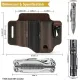 Viperade PJ29 Multi-Tool Belt Sheath for Belts Upto 1.3" Wide – Leather EDC Organiser with Multi-Pocket Design Cyclaire Knives and Tools