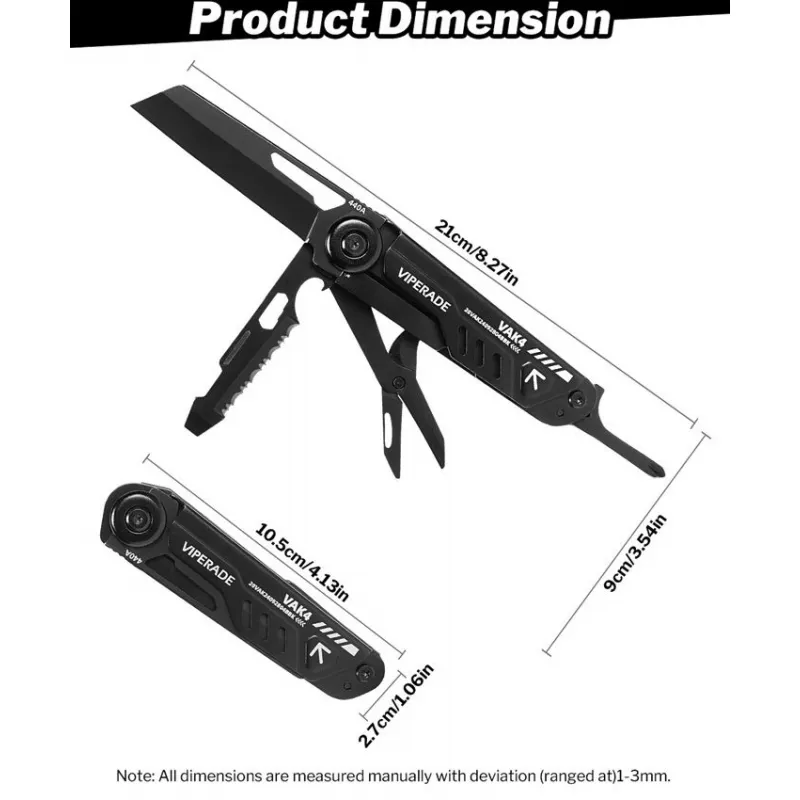 Viperade VAK4 Multi Function Knife - 12 Tools Cyclaire Knives and Tools