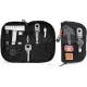 Viperade VE10 EDC Tool Pouch Black - 3.7" x 6" 7-Pocket Layout 500D Nylon Ultra-Compact EDC Organiser Cyclaire Knives and Tools