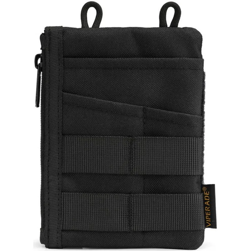 Viperade VE18 EDC Tool Pocket Organiser Black - 500D Nylon / X-Pac Options Zippered Storage Modular Carry Cyclaire Knives and Tools