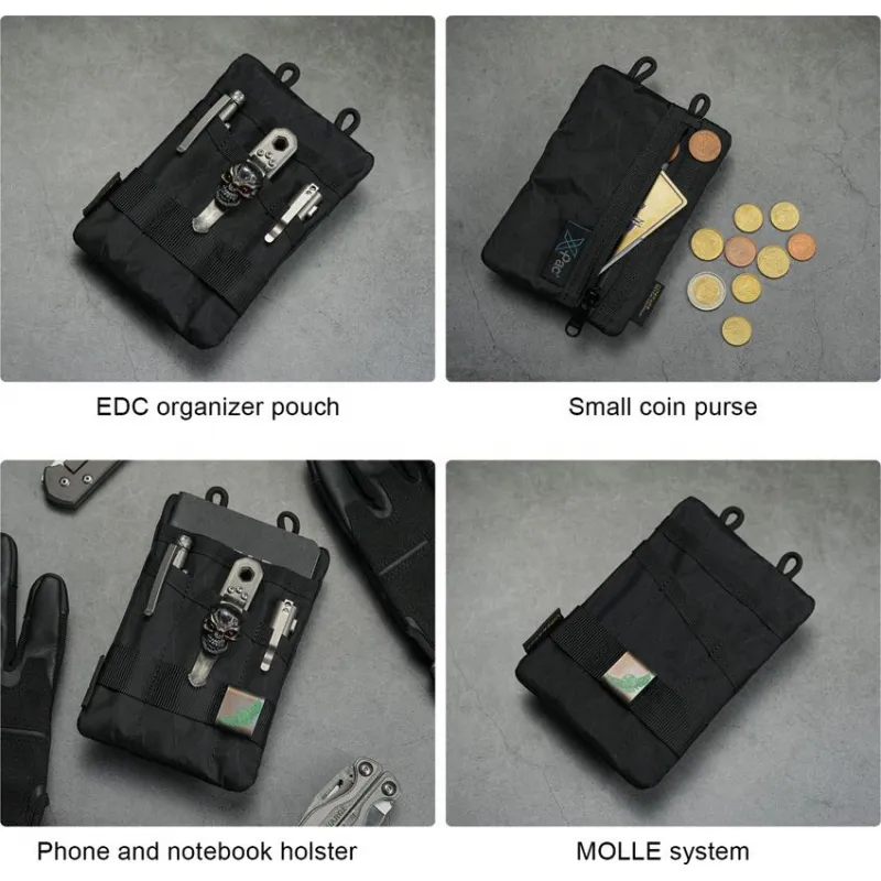 Viperade VE1 EDC Tool Organiser Pouch - 3.7" x 5.9" 5+ Pocket Layout Ultra-Compact EDC Storage Cyclaire Knives and Tools
