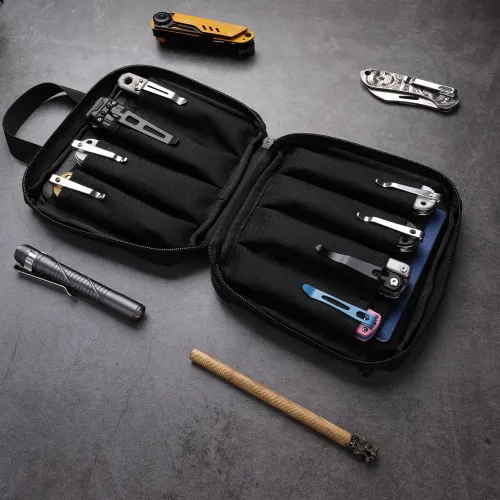 Viperade VE41 8 Slot Knife Pouch - 3 Utility Pockets 1000D Cordura Compact Knife & Tool Organiser