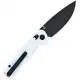 Vixino Knives Rockshark Folding Knife - 3" 14C28N Black Stainless Steel Blade White Textured Micarta Handle Cyclaire Knives and Tools