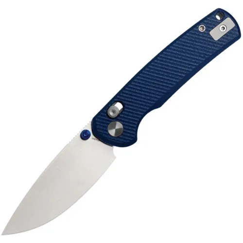Vixino Knives Rockshark Folding Knife - 3" 14C28N Stainless Steel Blade Blue Textured Micarta Handle