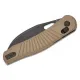 Vosteed Morel Folding Knife - 2.99" N690 Black Sheepsfoot Blade Brown Aluminum Handle Cyclaire Knives and Tools