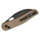 Vosteed Morel Folding Knife - 2.99" N690 Black Sheepsfoot Blade Brown Aluminum Handle Cyclaire Knives and Tools
