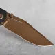 Vosteed Vallhund Copper Dune Black Pocket Knife - 3.02" CPM-S35VN Blade with Titanium Handle Cyclaire Knives and Tools