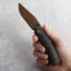 Vosteed Vallhund Copper Dune Black Pocket Knife - 3.02" CPM-S35VN Blade with Titanium Handle Cyclaire Knives and Tools