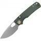 Vosteed Porcupine Folding Knife  - 2.99" 14C28N Stonewashed DP Blade Green Micarta Handles Cyclaire Knives and Tools