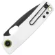 Vosteed Porcupine Folding Knife  - 2.99" Black 14C28N DP Blade White G10 Handle Cyclaire Knives and Tools