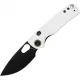 Vosteed Porcupine Folding Knife  - 2.99" Black 14C28N DP Blade White G10 Handle Cyclaire Knives and Tools