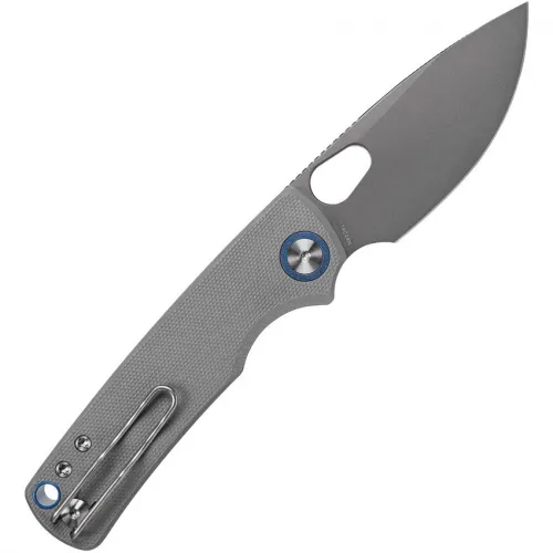 Vosteed Porcupine Folding Knife  - 2.99" 14C28N DP Blade Grey G10 Handle