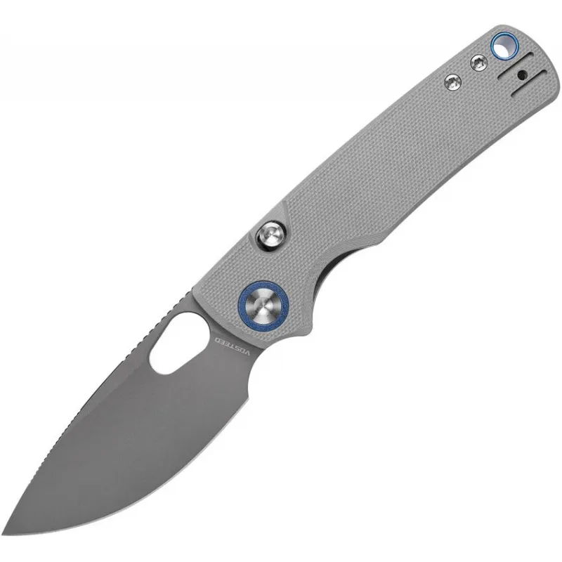 Vosteed Porcupine Folding Knife  - 2.99" 14C28N DP Blade Grey G10 Handle Cyclaire Knives and Tools