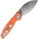 Vosteed Shillin Cutter Vanchor Lock folding Knife - 2.9" 154CM Stainless Blade Orange Norplex UltreX G10 Handle Cyclaire Knives and Tools