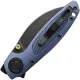 Vosteed Shilin Cutter Vanchor Lock Folding Knife - 2.9" Elmax Black Kukri Blade Purple Aluminum Handle Cyclaire Knives and Tools