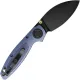 Vosteed Shilin Cutter Vanchor Lock Folding Knife - 2.9" Elmax Black Kukri Blade Purple Aluminum Handle Cyclaire Knives and Tools