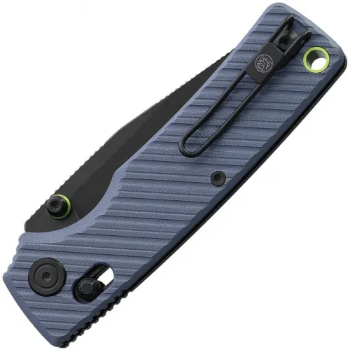 Vosteed Porcupine ModSwap Folding Knife - 3" 154CM Stainless Steel Blade Blue Sculpted G10 Handle