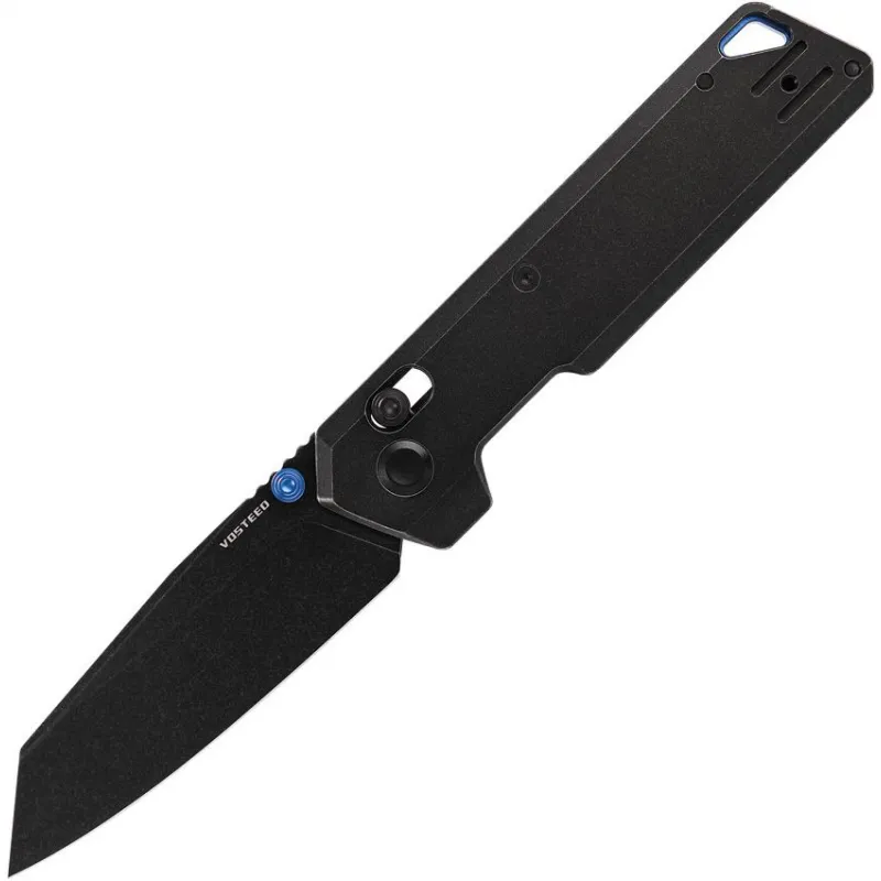 Vosteed Parallel Crossbar Lock Folding Knife - 2.9" Black 154CM Blade Black Titnaium Handle Cyclaire Knives and Tools