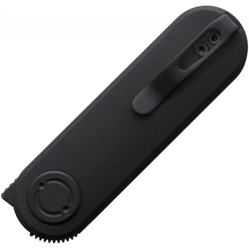 Vosteed Corgi-V Vanchor Lock Folding Knife - 2.38" Black 14C28N Stainless Steel Blade Black Aluminum Handle Cyclaire Knives and Tools
