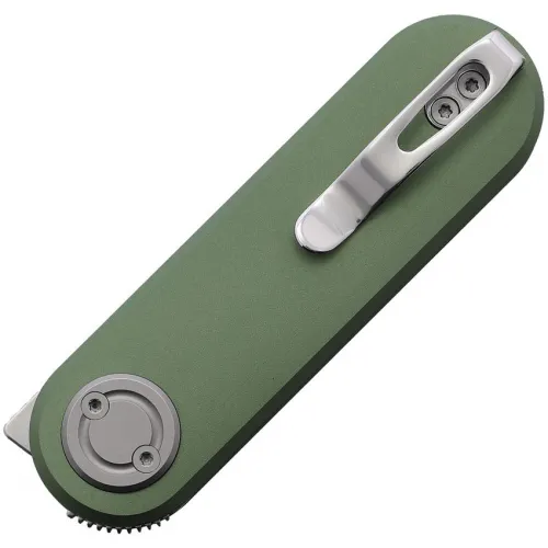Vosteed Corgi-V Vanchor Lock Folding Knife - 2.38" 14C28N Stainless Steel Blade Green Aluminum Handle