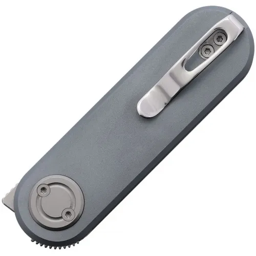 Vosteed Corgi-V Vanchor Lock Folding Knife - 2.38" 14C28N Stainless Steel Blade Grey Aluminum Handle