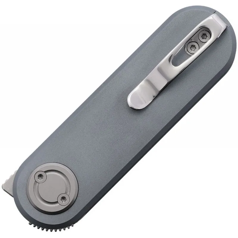 Vosteed Corgi-V Vanchor Lock Folding Knife - 2.38" 14C28N Stainless Steel Blade Grey Aluminum Handle Cyclaire Knives and Tools
