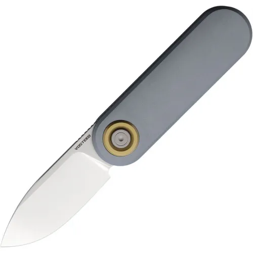 Vosteed Corgi-V Vanchor Lock Folding Knife - 2.38" 14C28N Stainless Steel Blade Grey Aluminum Handle