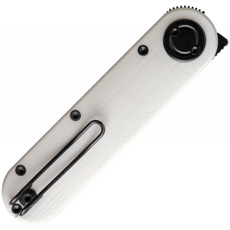 Vosteed Corgi-V Vanchor Lock Folding Knife - 2.38" N690 Black Stainless Steel Blade White G10 Handle Cyclaire Knives and Tools