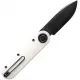 Vosteed Corgi-V Vanchor Lock Folding Knife - 2.38" N690 Black Stainless Steel Blade White G10 Handle Cyclaire Knives and Tools