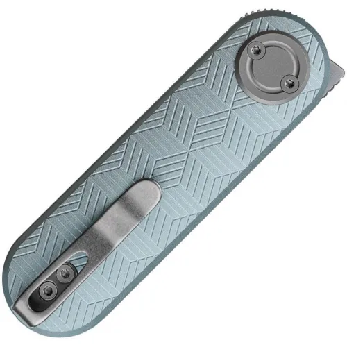 Vosteed Corgi-V Vanchor Lock Folding Knife - 2.38" 14C28N Stainless Steel Blade Macaron Blue Aluminum Handle