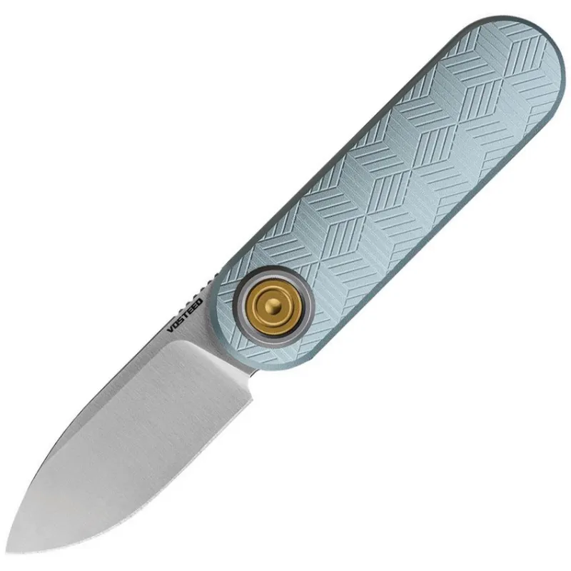 Vosteed Corgi-V Vanchor Lock Folding Knife - 2.38" 14C28N Stainless Steel Blade Macaron Blue Aluminum Handle Cyclaire Knives and Tools