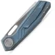 Vosteed Xeno Vanchor Lock Folding Knife - 3.25" Vanax Steel Reverse Tanto Blade Blue Titanium Handle Cyclaire Knives and Tools