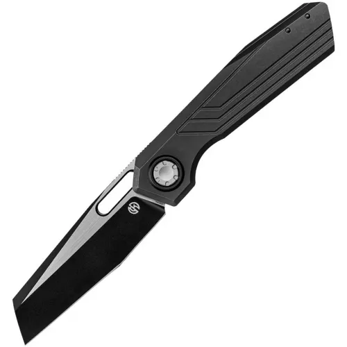 Vosteed Xeno Vanchor Lock Folding Knife - 3.25" Vanax Steel Reverse Tanto Blade Black Titanium Handle