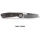 Vosteed Xeno Vanchor Lock Folding Knife - 3.25" Vanax Steel Reverse Tanto Blade Red Purple Titanium Handle Cyclaire Knives and Tools