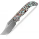 Vosteed Naga Top Folding Knife - 3.47" CPM-S35VN Blade Canyon Current Bamboo Micarta Handle Cyclaire Knives and Tools