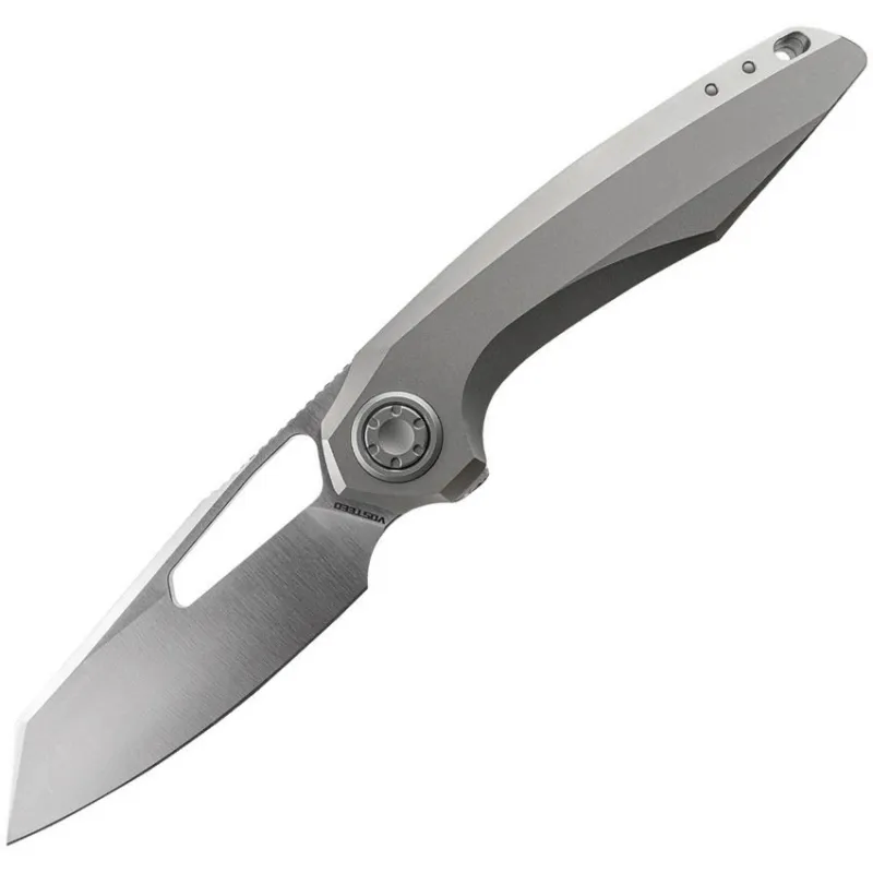 Vosteed Thunderbeast Vanchor Lock - 3.5" Satin Reverse Tanto M390 Stainless Steel Blade Grey Titanium Handle Cyclaire Knives and Tools