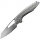 Vosteed Thunderbeast Vanchor Lock - 3.5" Satin Reverse Tanto M390 Stainless Steel Blade Grey Titanium Handle Cyclaire Knives and Tools